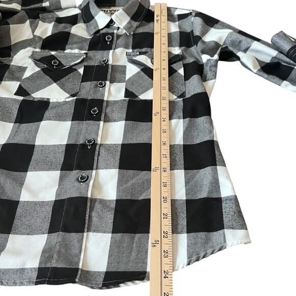 Dixxon Flannel The Gringo Plaid Long Sleeve Button Down Shirt Women Size M - Picture 6 of 8